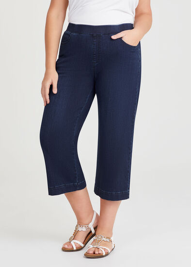 Plus Size Organic Wide Leg Crop Jean