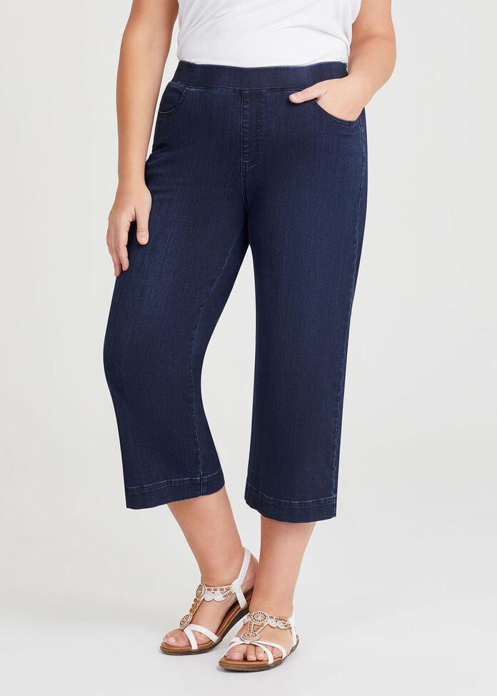 Organic Wide Leg Crop Jean, , hi-res