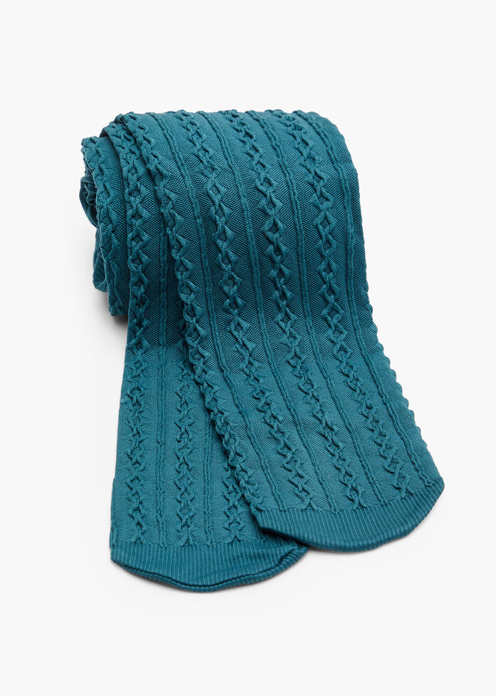 Opaque Cable Knit Tights, , hi-res