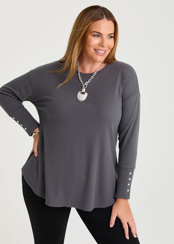 Rib Hi-lo Top, , hi-res