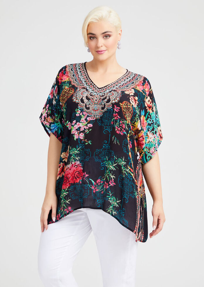 Natural Flower Power Top, , hi-res