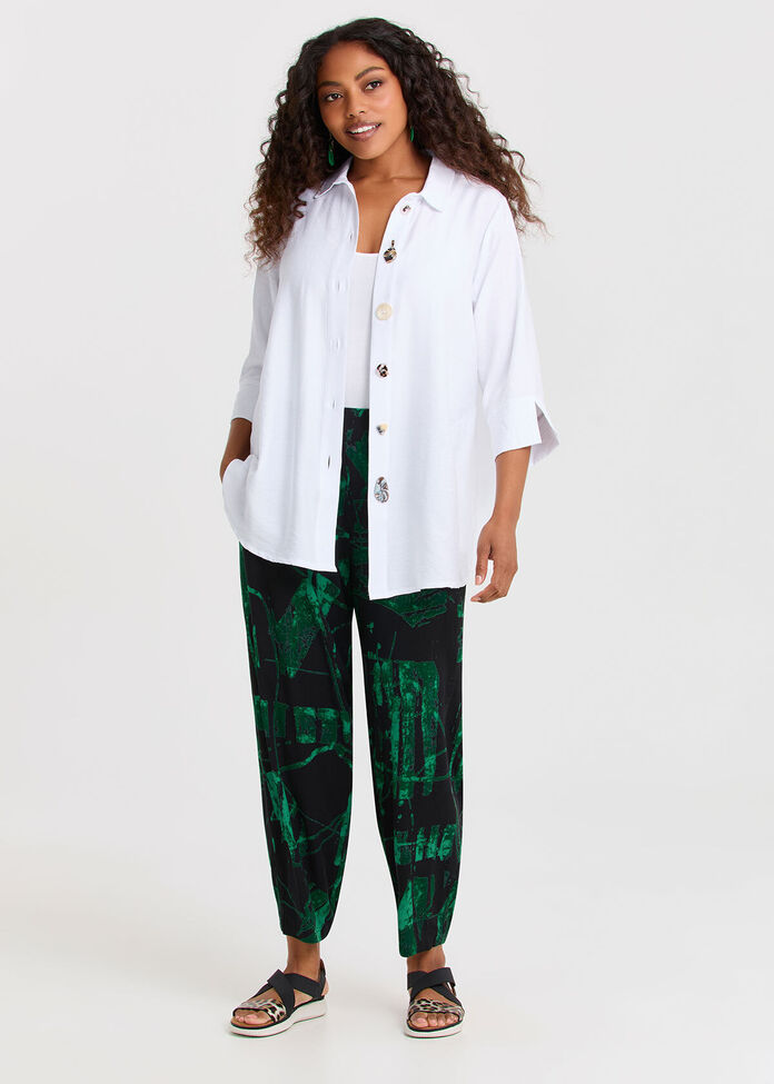 Button & Zip Detail Natural Shirt, , hi-res