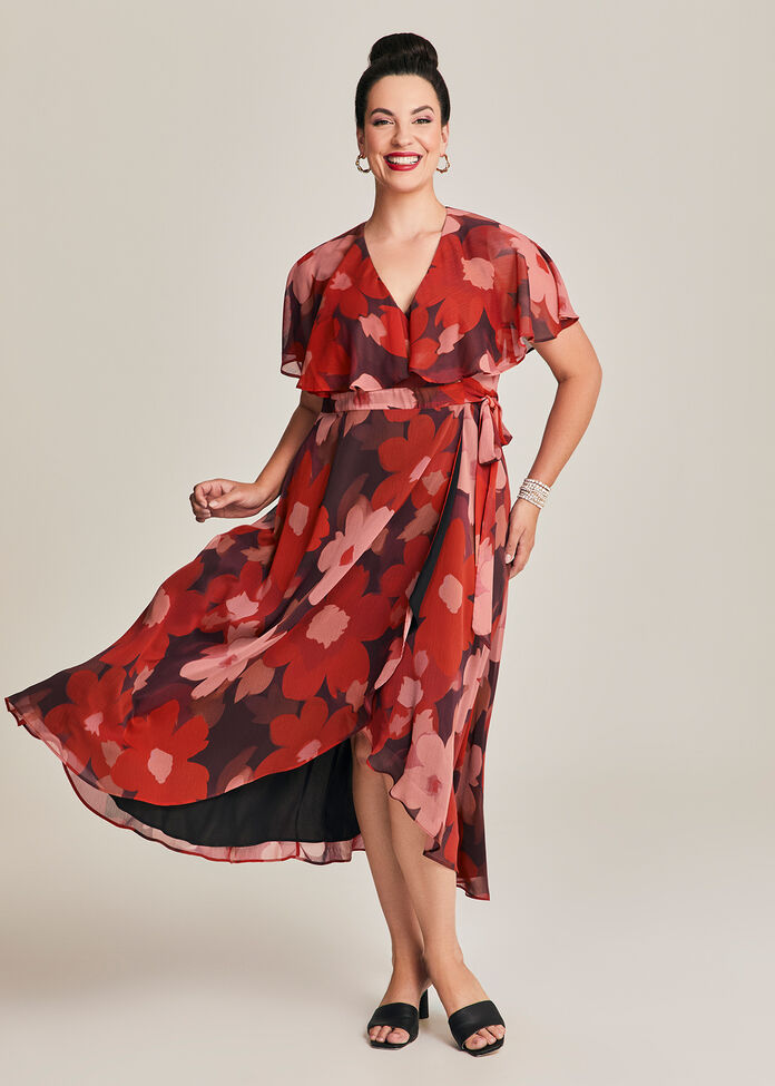 Livia Floral Wrap Maxi Dress, , hi-res