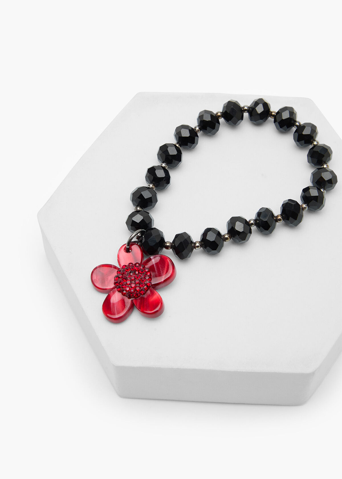 Red hot sale flower bracelet