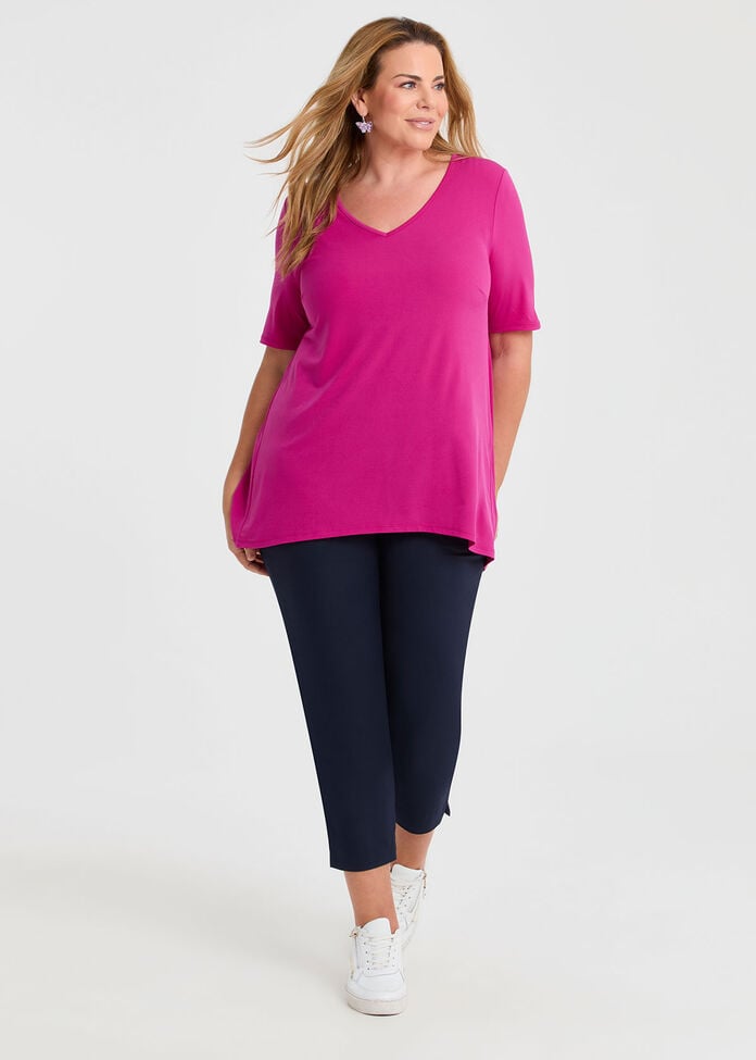 Strive V Neck Short Sleeve Top, , hi-res