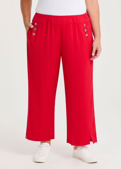 Plus Size Sailor Button Natural Pant