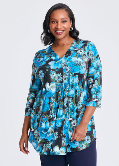 Plus Size Susie V-neck Tunic