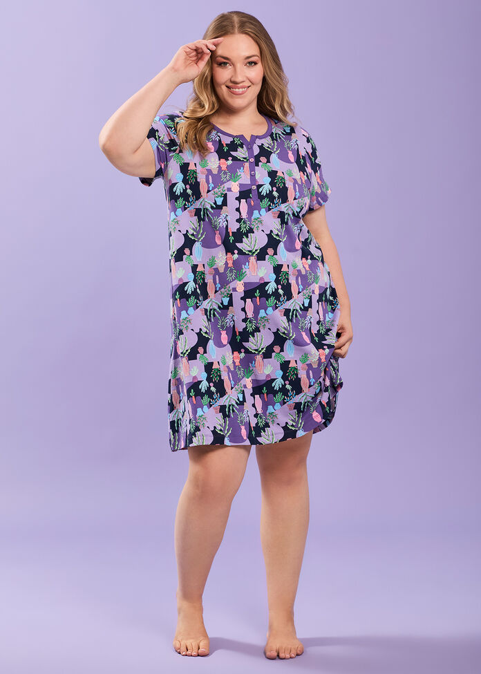 Australian Cotton Leafy Nightie, , hi-res