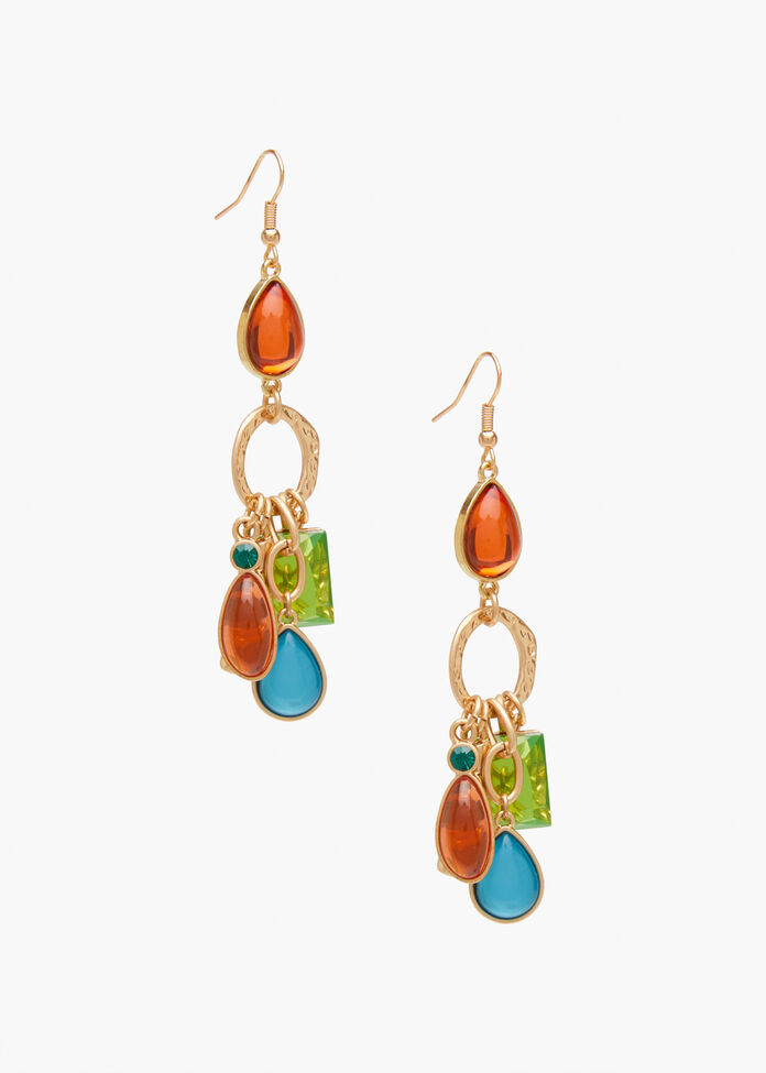 Beaded Statement Earrings, , hi-res