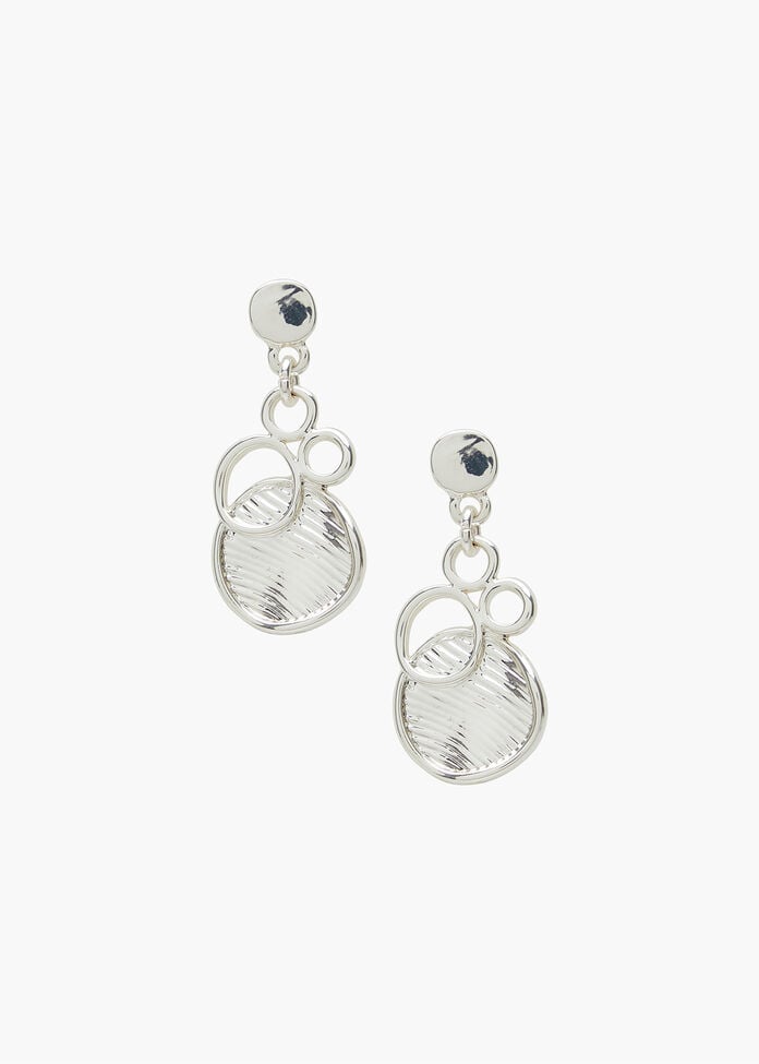 Silver Swirl Earrings, , hi-res