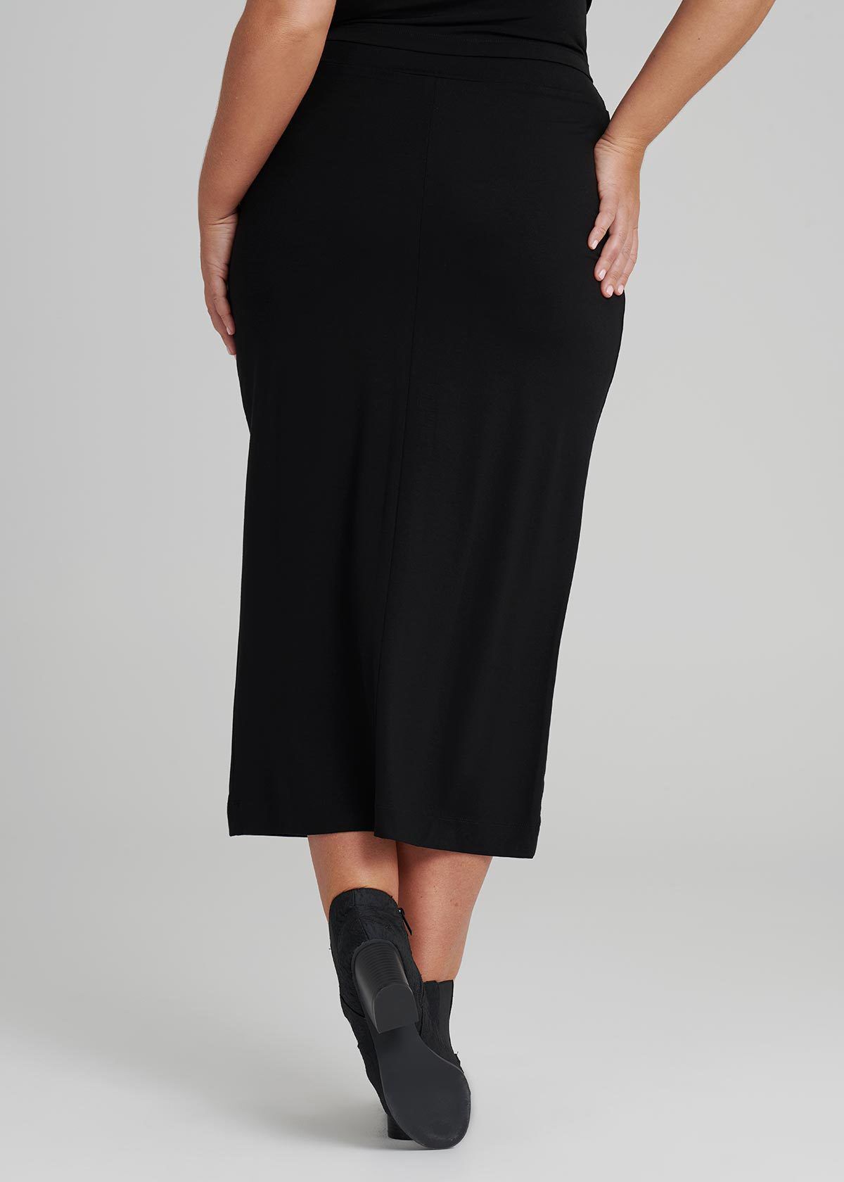 Shop Plus Size Reimagined Long Skirt in Black Taking Shape AU