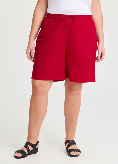 Plus Size Cotton Linen Bermuda Short