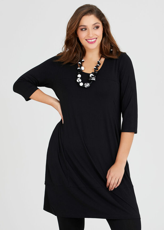 Shop Plus Size Bamboo Foundation Dress in Black | Sizes 12-30 | Taking ...
