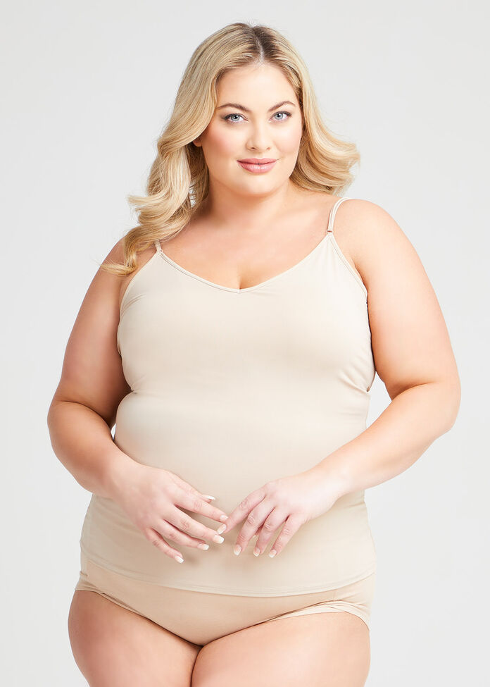 Plus Size Strappy Seamless Natural Cami