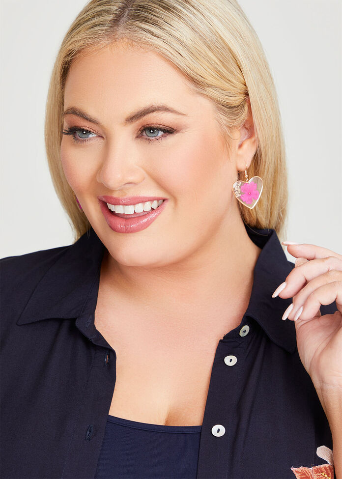 Pressed Flower Earrings, , hi-res