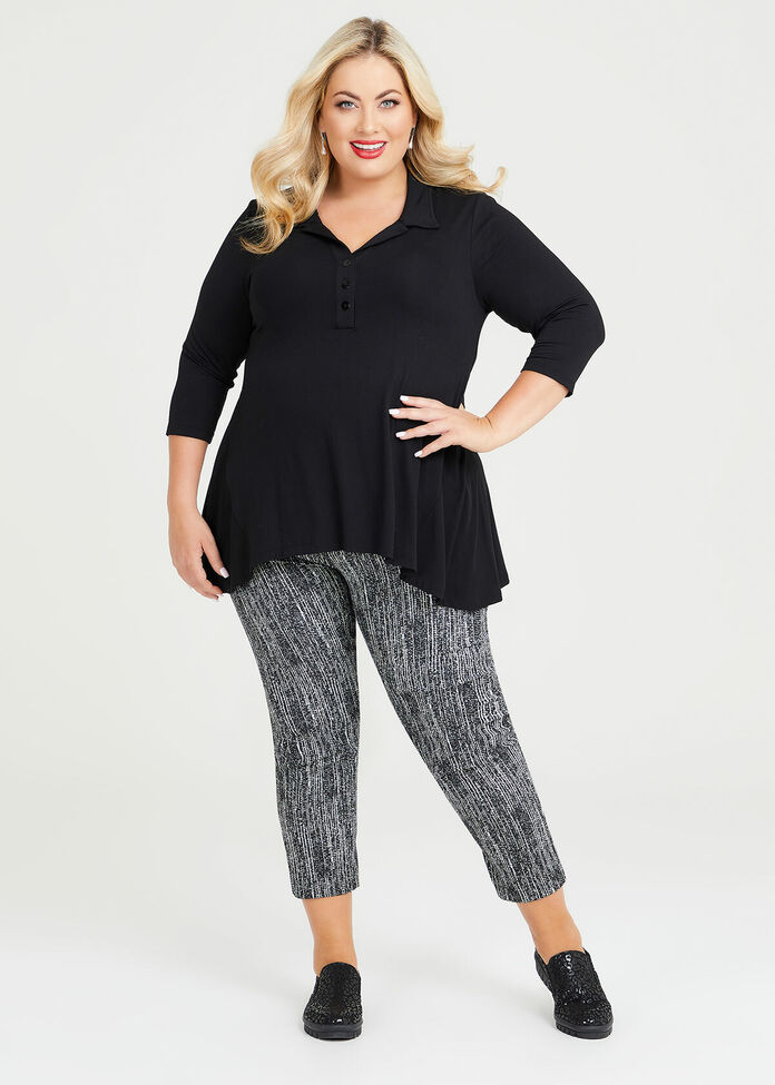Shop Plus Size Absolute Stretch Jacquard Pant in Black | Sizes 12-30 ...