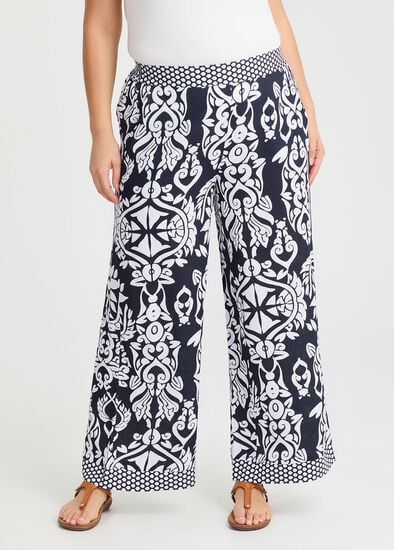 Plus Size Nevis Rococo Wide Leg Pant