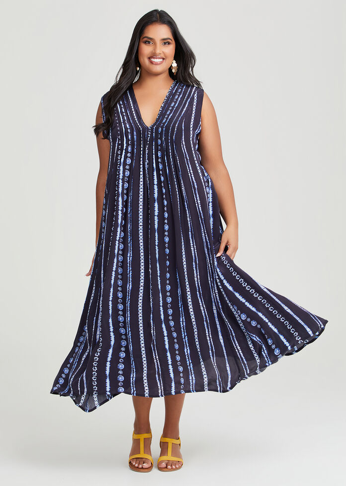 Shop Plus Size Natural Blue By You Dress in Multi | Taking Shape AU