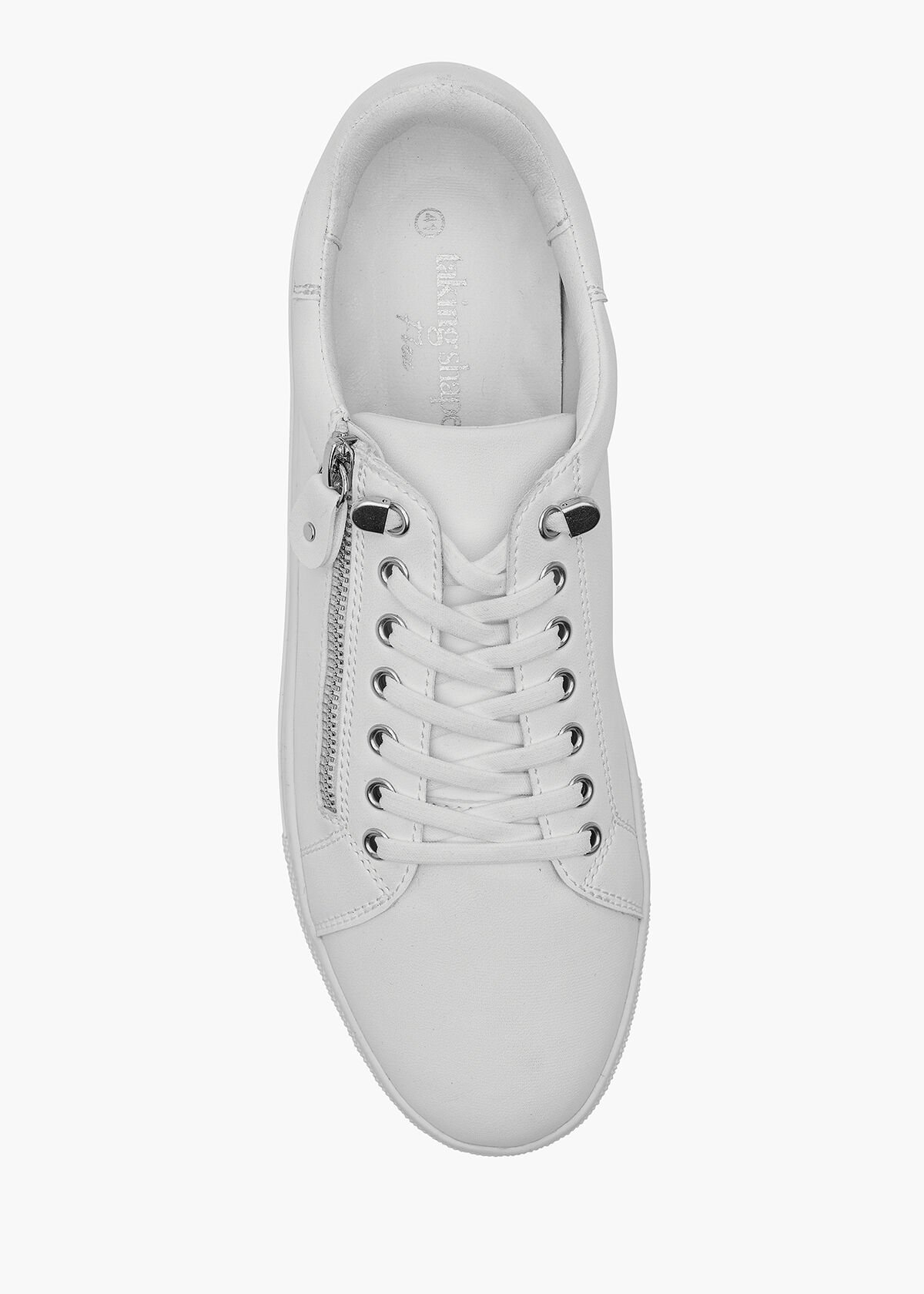 White zipper sneakers store