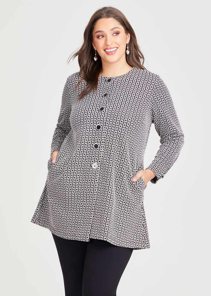 Squares Jacquard Jacket, , hi-res