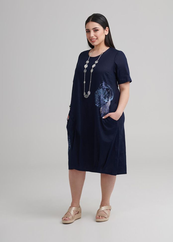 Latifa Linen Dress, , hi-res