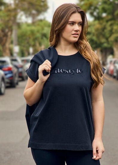 Plus Size Cotton Signature Logo T-shirt