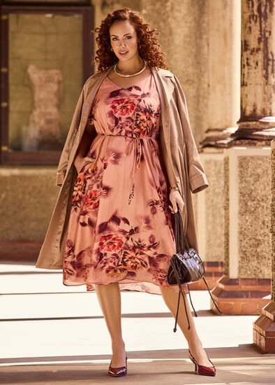 Plus Size Trench Jacket