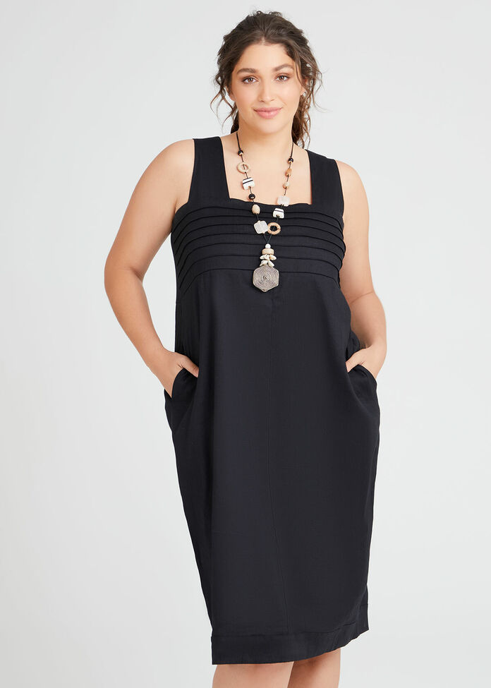 knee length dresses for ladies Women's Redefining Grace Stretch Linen Maxi Dress in Dusty Blue