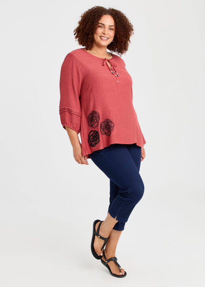 Cornelli Flower Natural Top, , hi-res