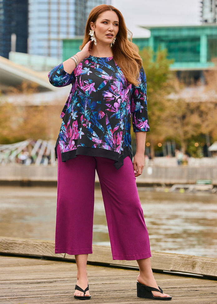 The Travel Wide Leg Crop Jean, , hi-res