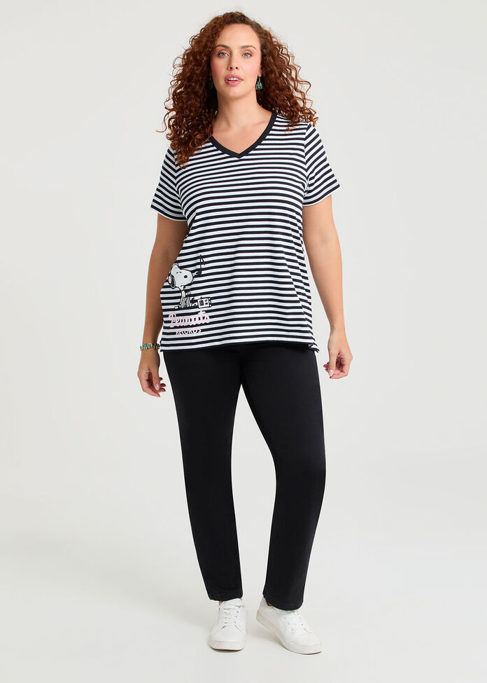 Peanuts Snoopy Stripe T-shirt, , hi-res