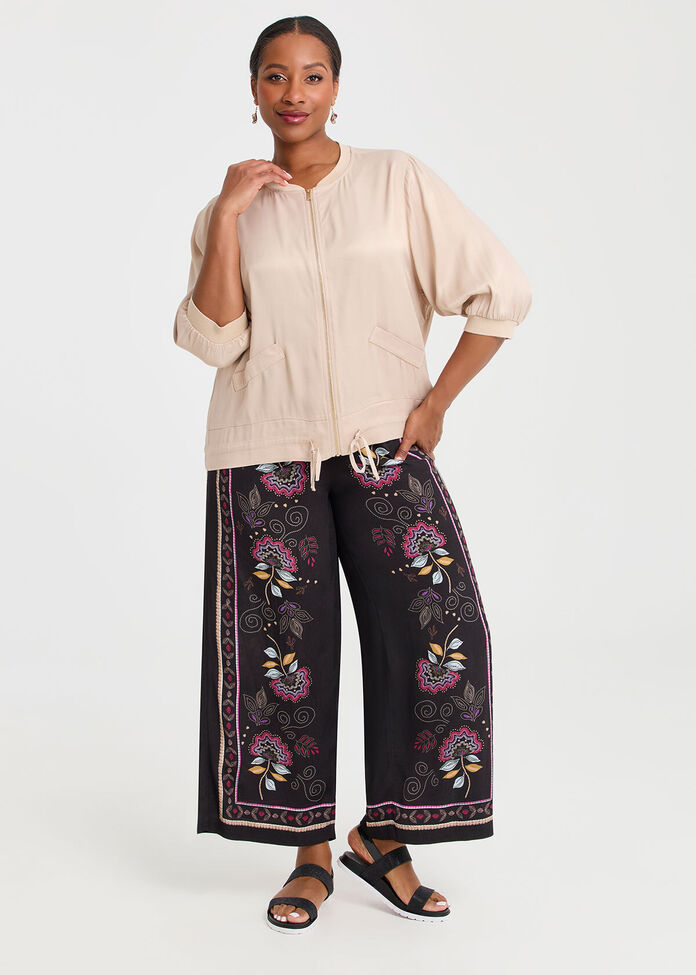 Natural Shimmer Drawcord Bomber, , hi-res