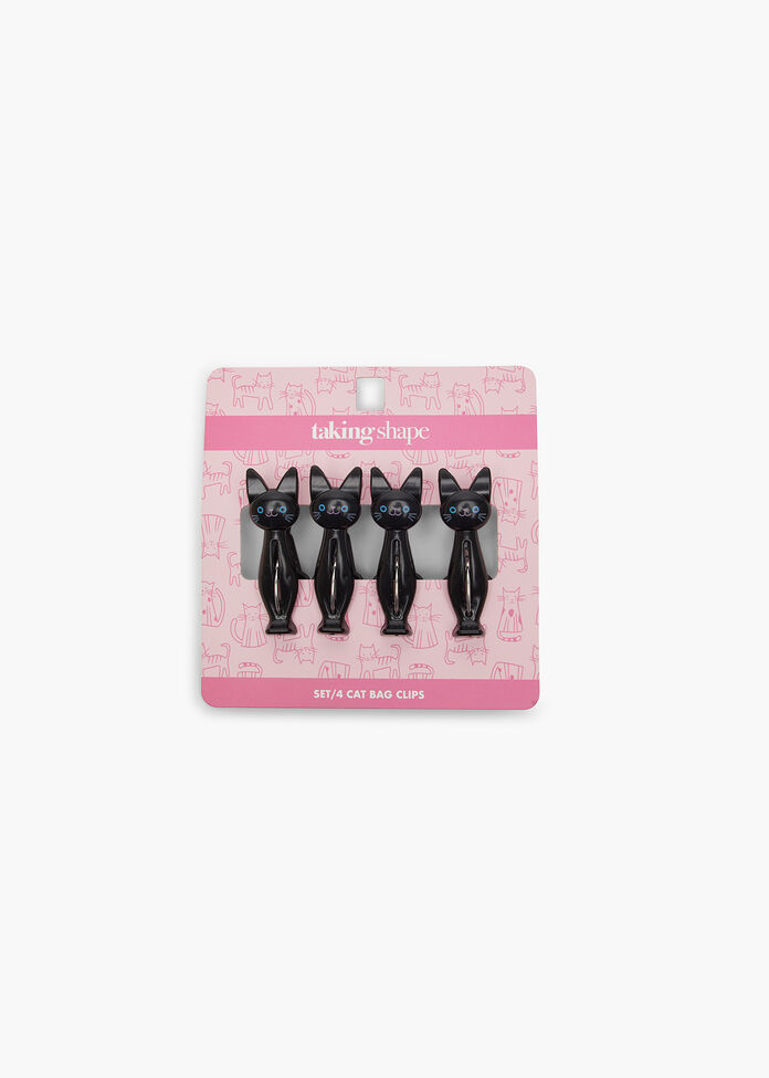Set/4 Cat Bag Clips, , hi-res