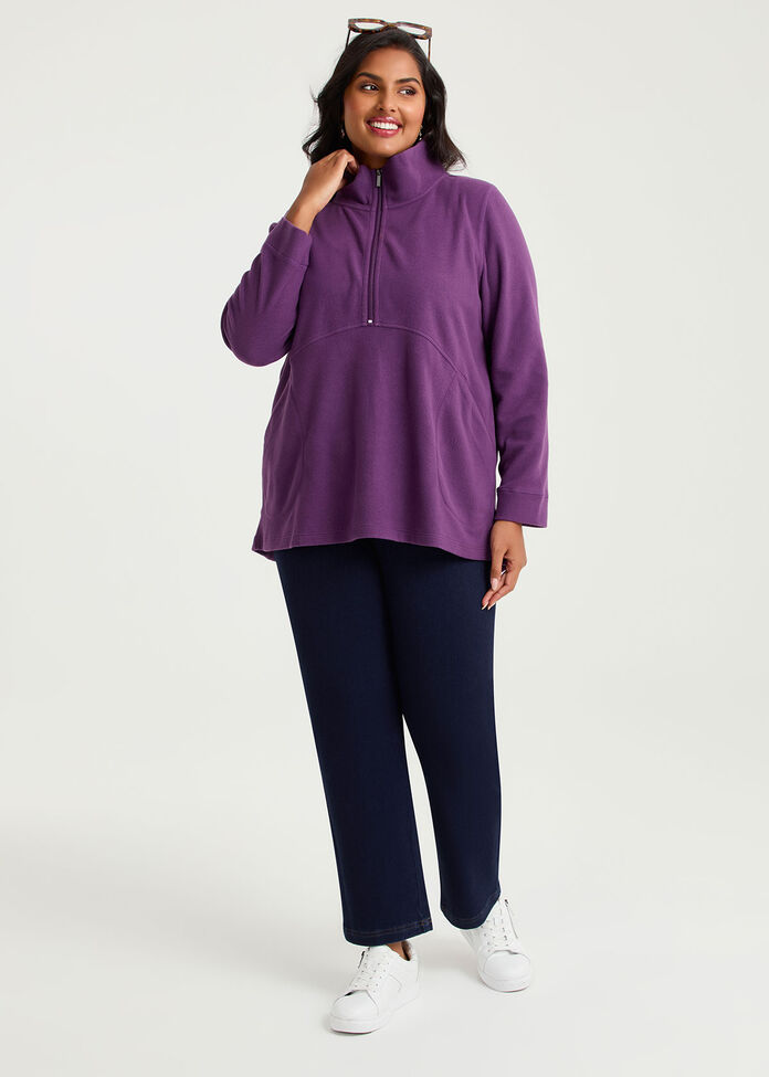 Polar Fleece 1/2 Zip Top, , hi-res