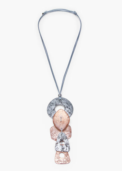 Metallic Foil Cluster Necklace