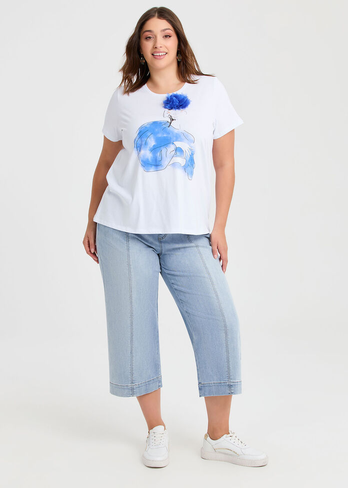 Cotton Fashionista T-shirt, WHITE, hi-res
