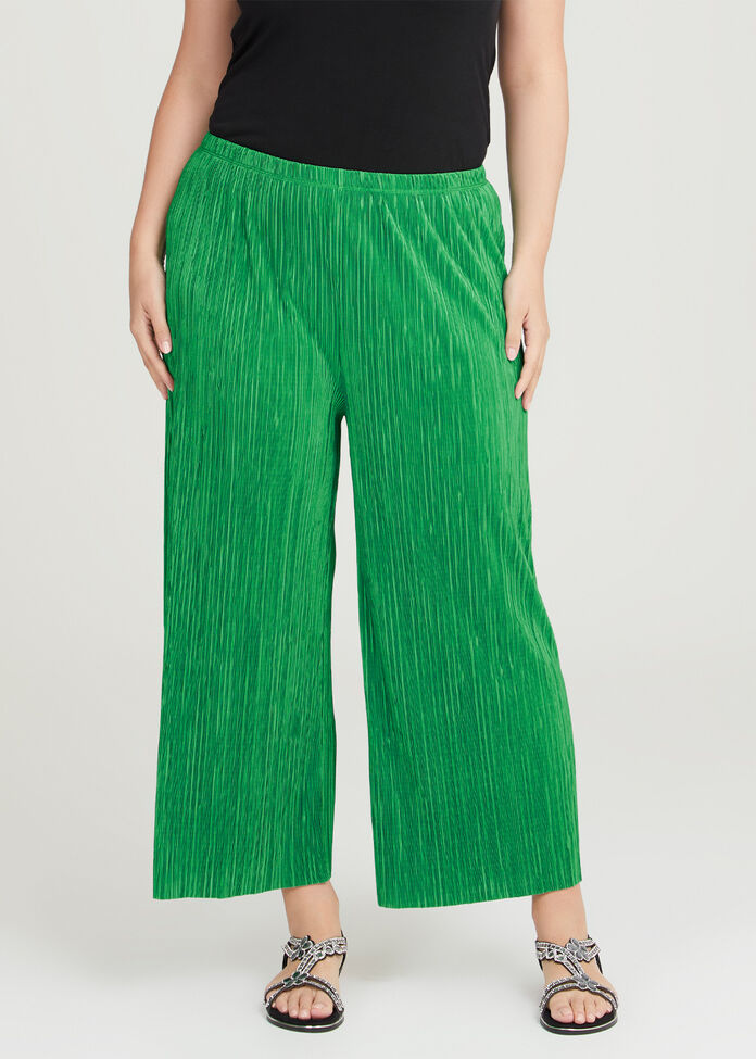 Shop Plus Size Pretty Pleat Culotte Pant in Green | Taking Shape AU