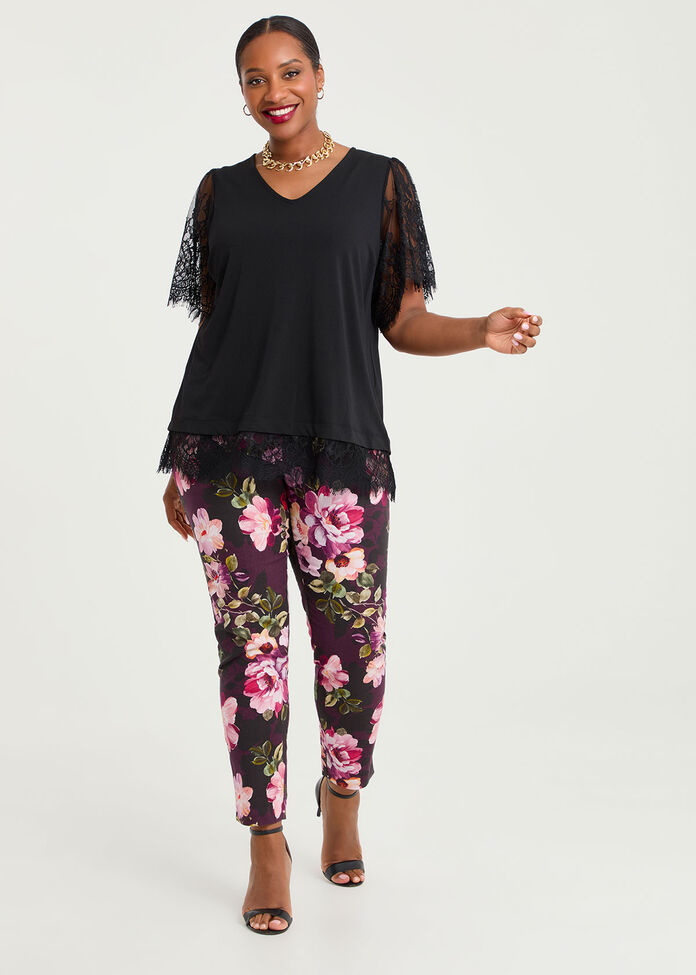 Mia Lace Sleeve Cocktail Top, , hi-res