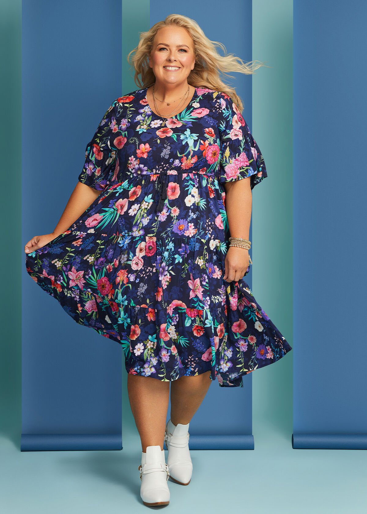 Plus size shop floral dress australia