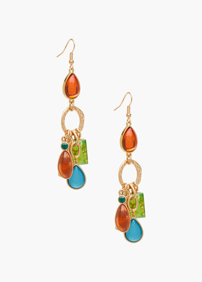 Plus Size Beaded Statement Earrings