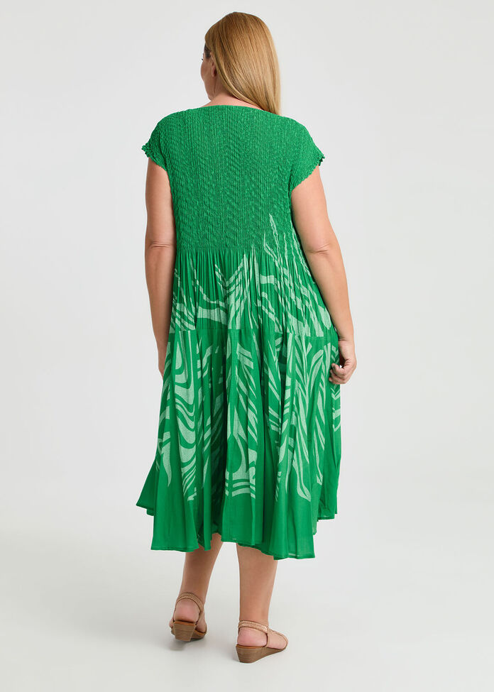 Plisse Circle Swing Dress, , hi-res