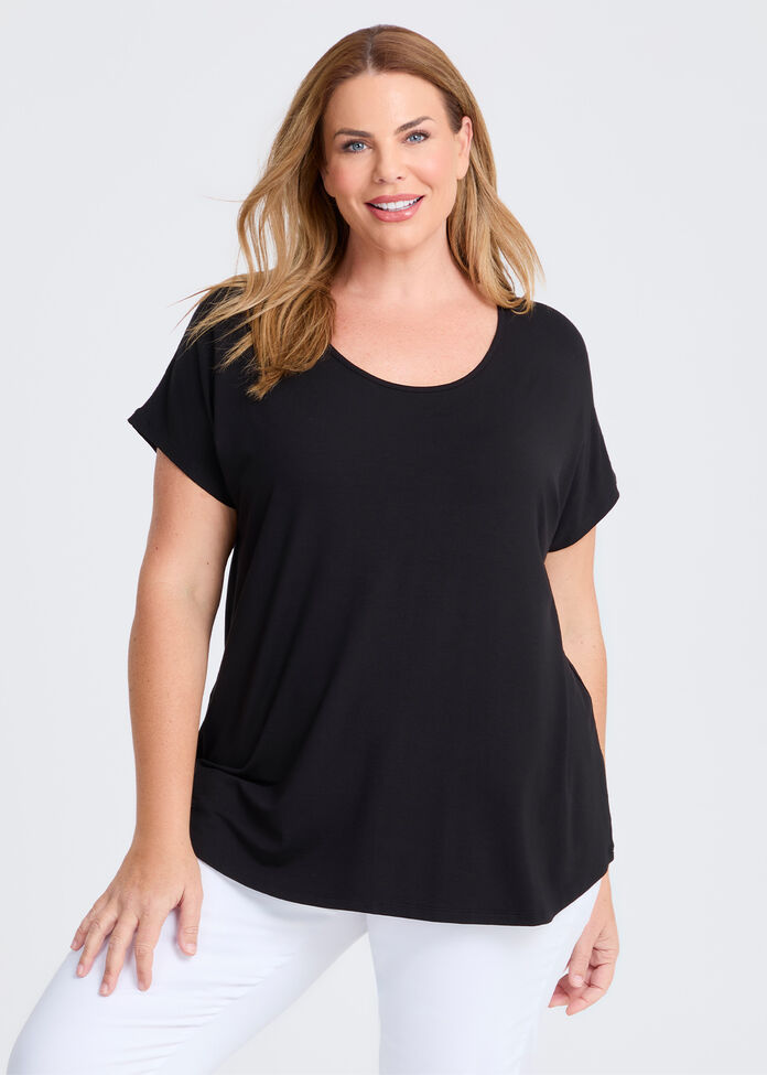Natural Round Neck Everyday T-shirt, , hi-res