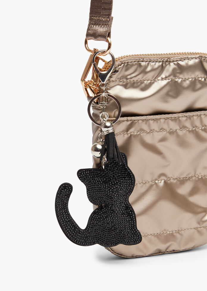 Bling Cat Bag Charm, , hi-res