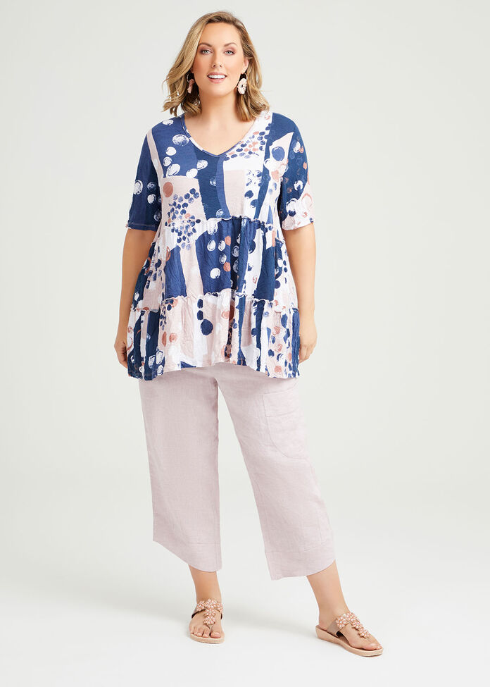 Nomad Linen Crop Pant, , hi-res