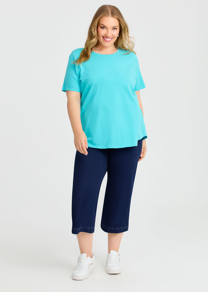 Good Earth Australian Cotton Crew Neck T-shirt, , hi-res