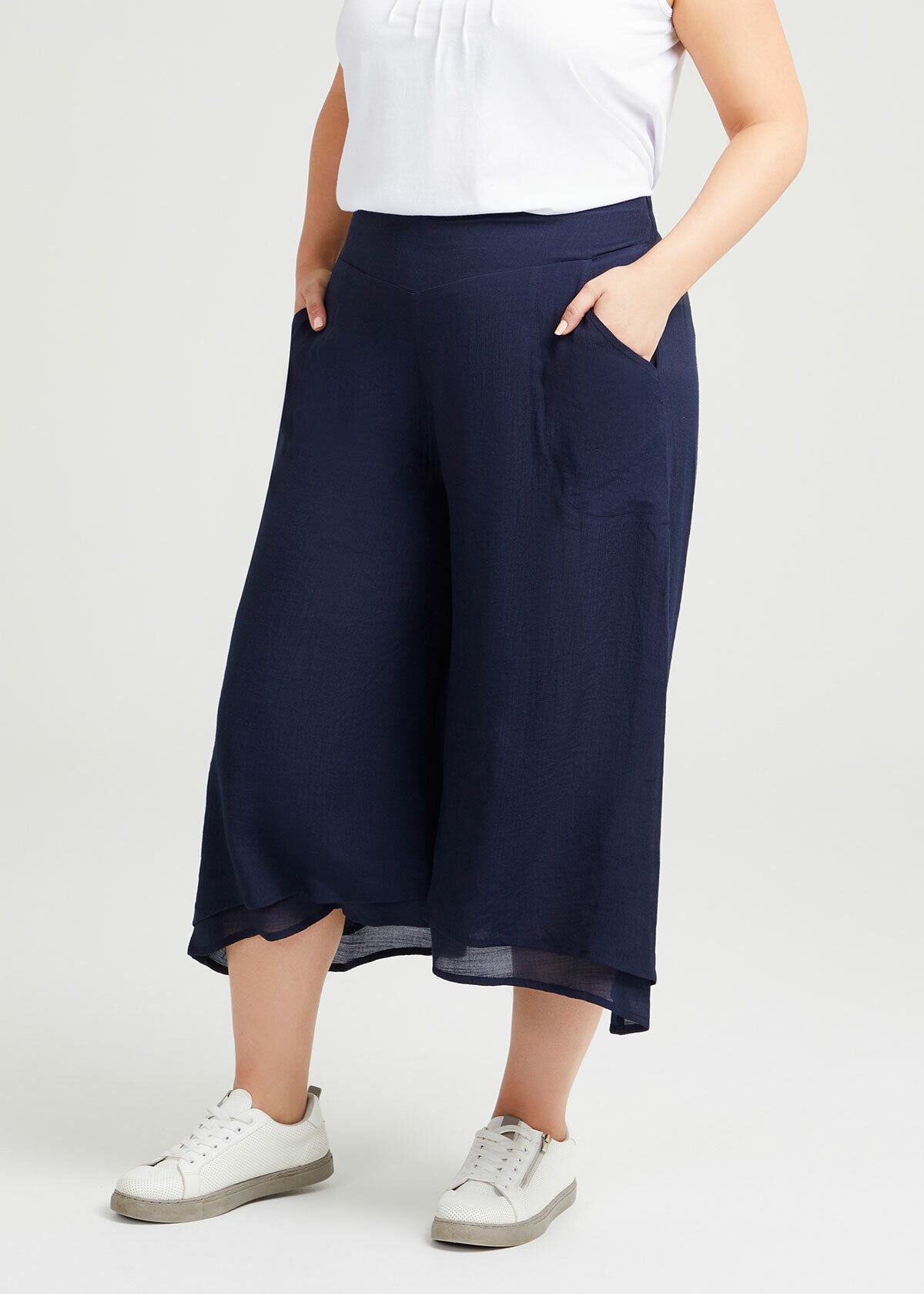 Plus Size Wide Leg Pants and Coulottes 