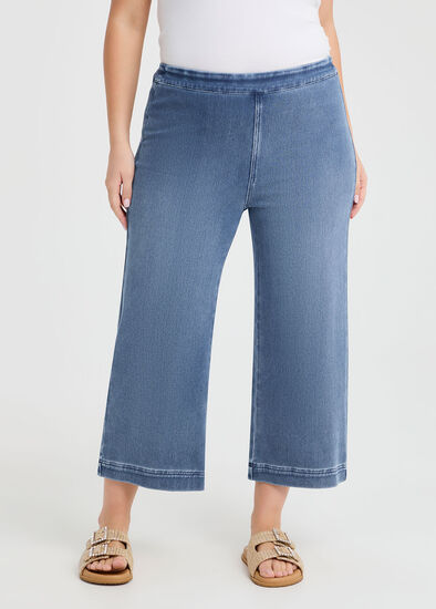Plus Size The Travel Wide Leg Crop Jean