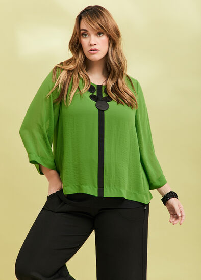 Plus Size Chiffon Tama Top
