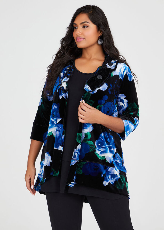 Midnight Rose Cardi, , hi-res