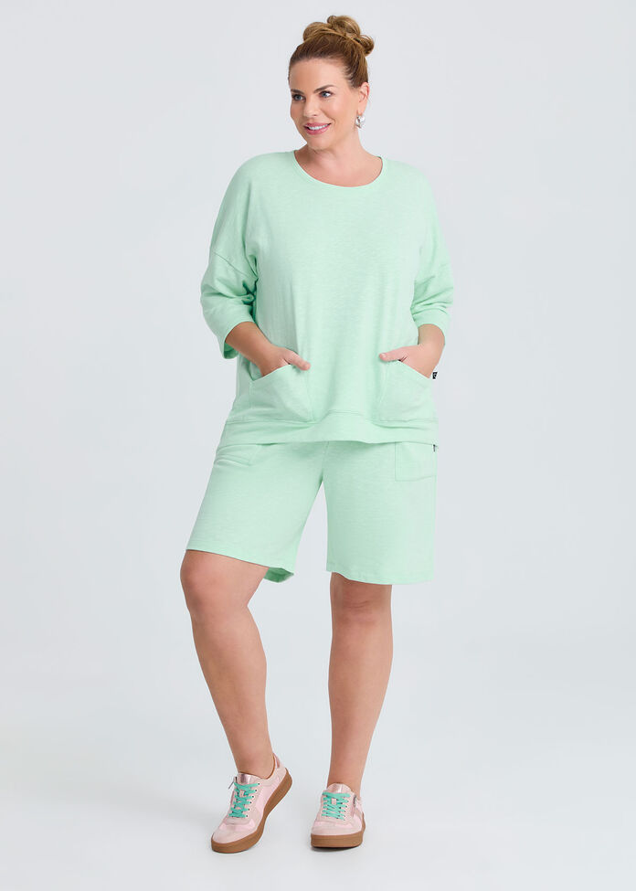 Pull On Sweat Short, , hi-res